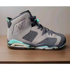 Nike Air Jordan 6 VI Retro Cement Grey Green Glow OG Dark, Size 6.5y/8w